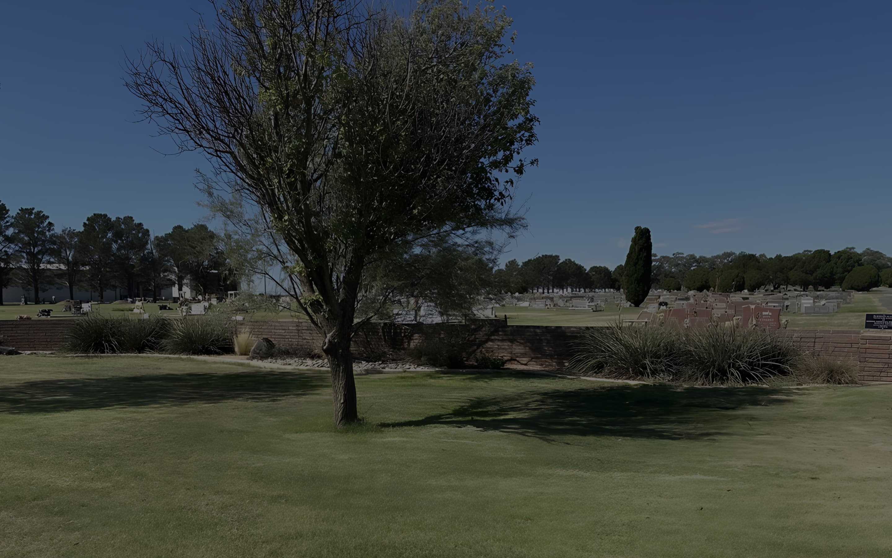 Photo with a view of Morton Memorial Cemetery