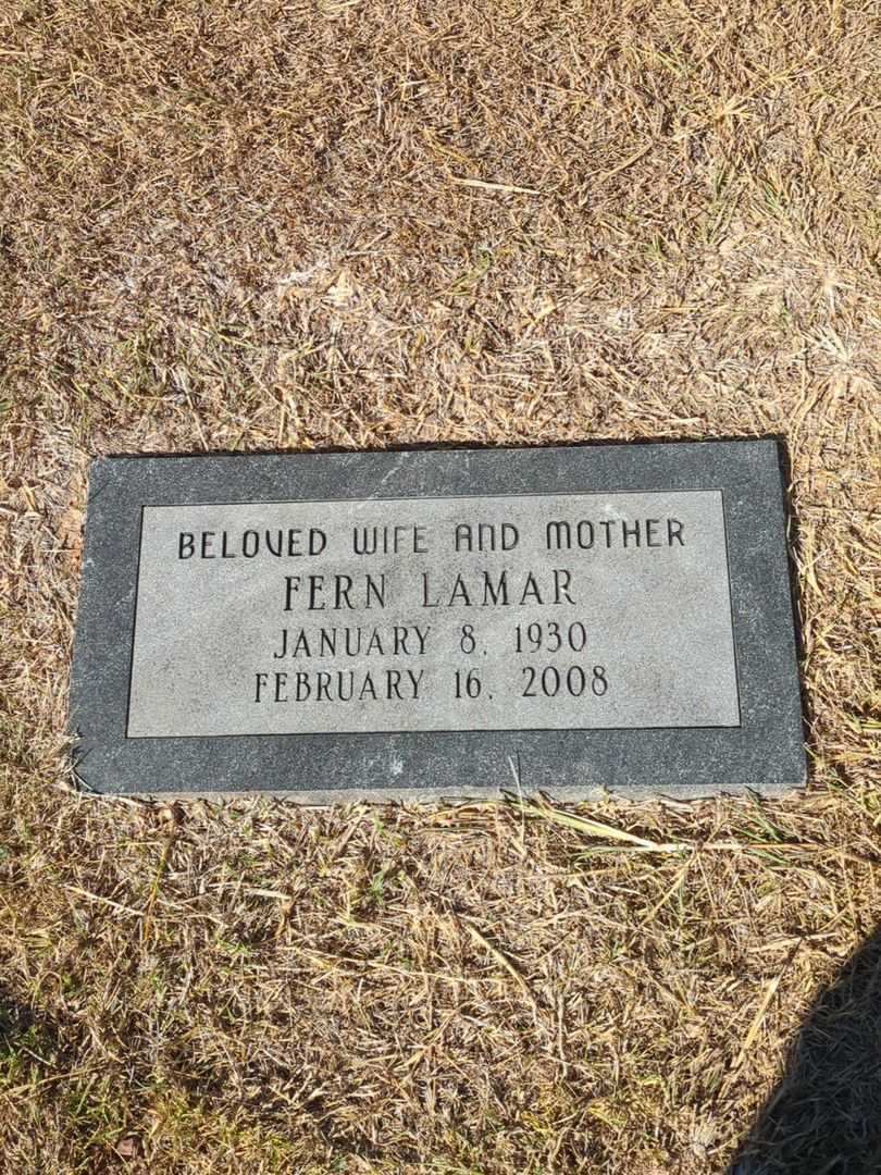 Fern Lamar's grave. Photo 3