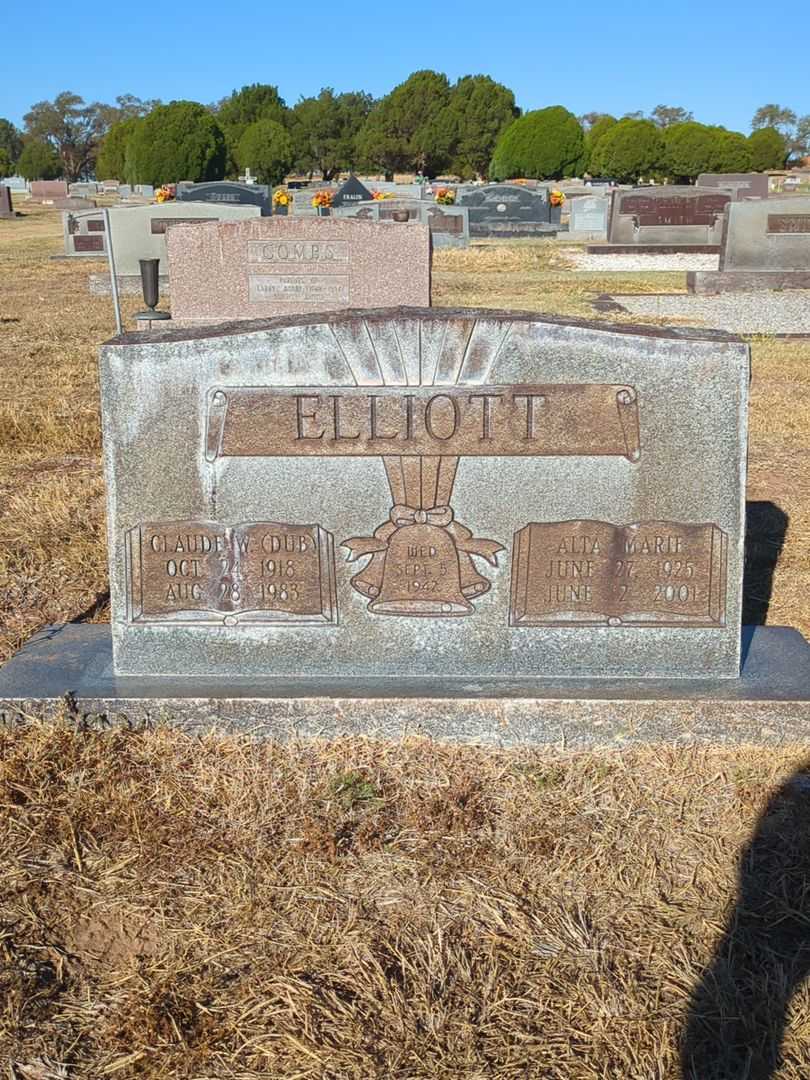 Alta Marie Elliott's grave. Photo 1