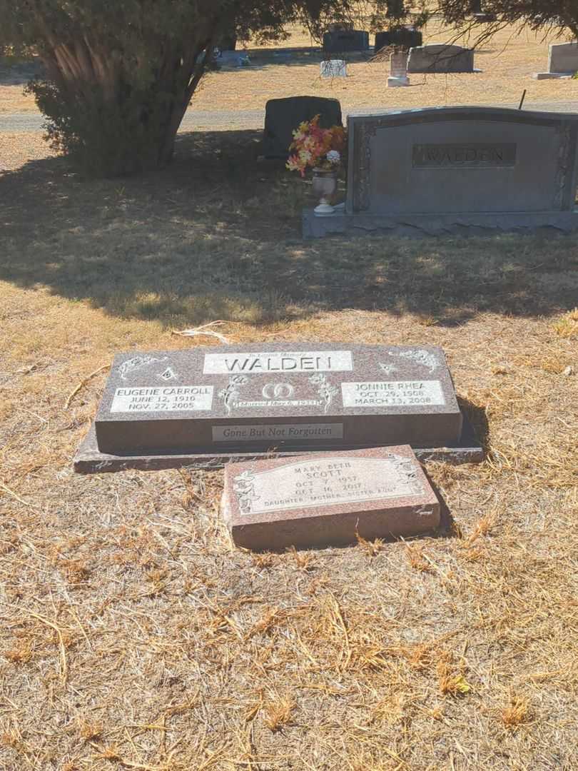 Jonnie Esther Rhea Walden's grave. Photo 1