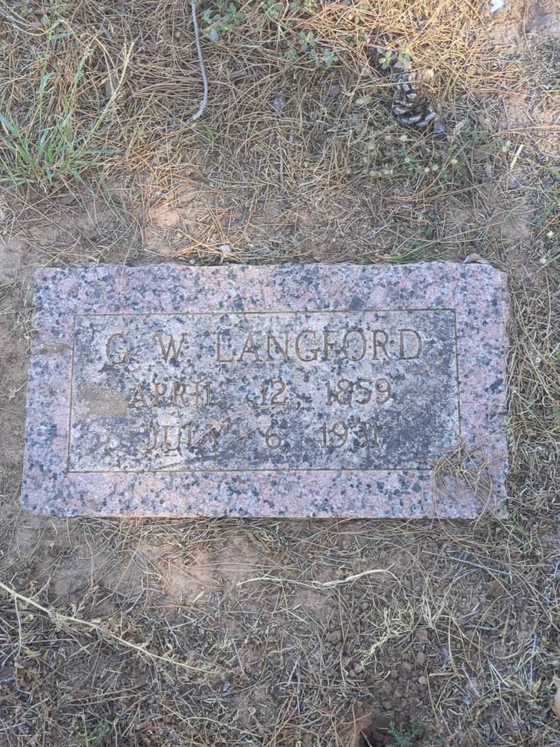 G. W. Langford's grave. Photo 2