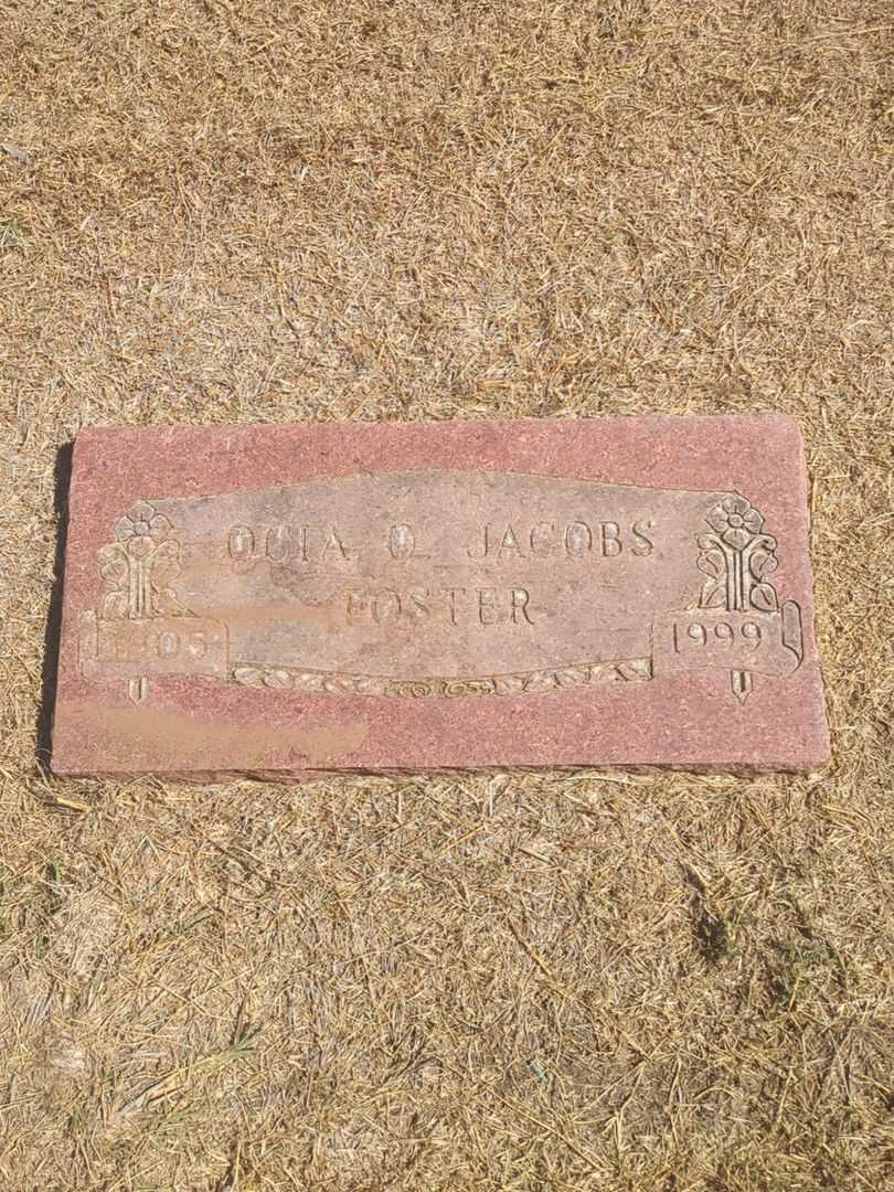 Ocia O. Jacobs Foster's grave. Photo 2