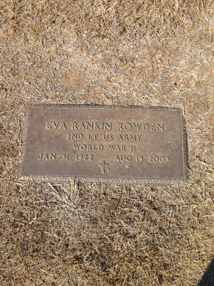 Eva Louise Rankin Rowden's grave. Photo 3