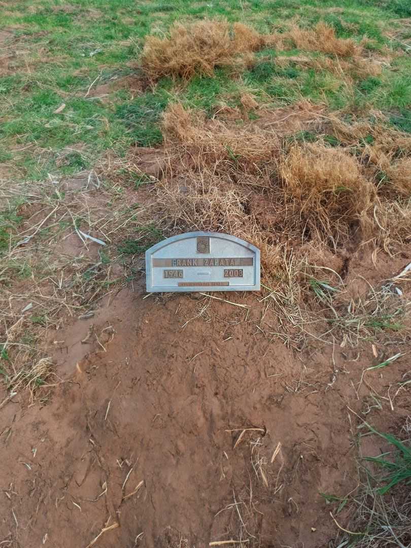Francisco "Frank" Zapata's grave. Photo 2