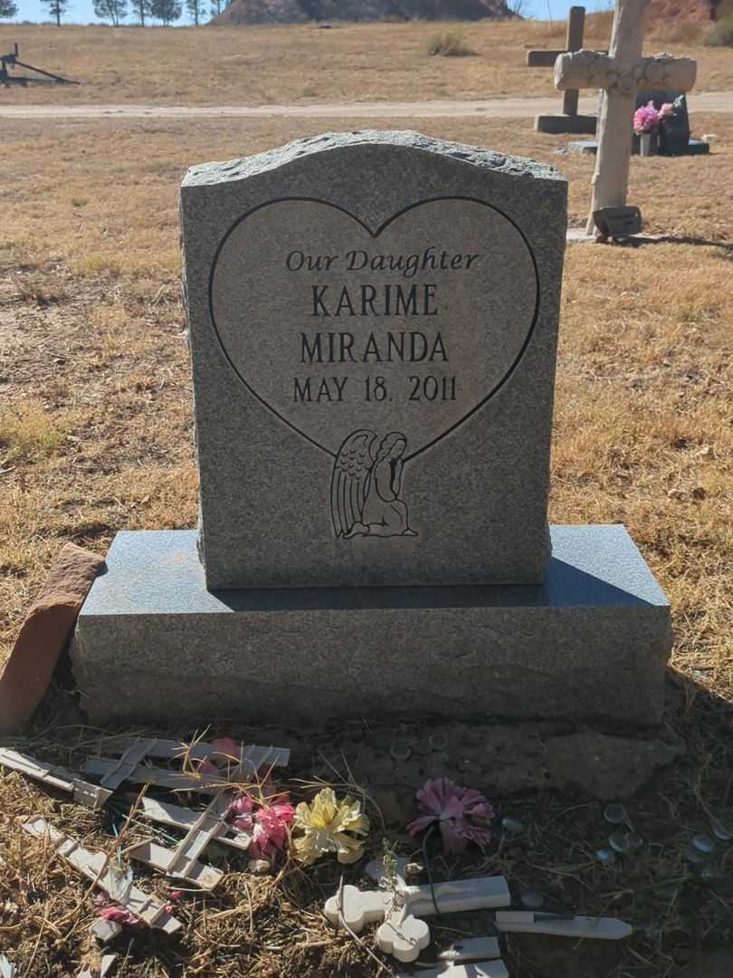 Miranda Karime's grave. Photo 2