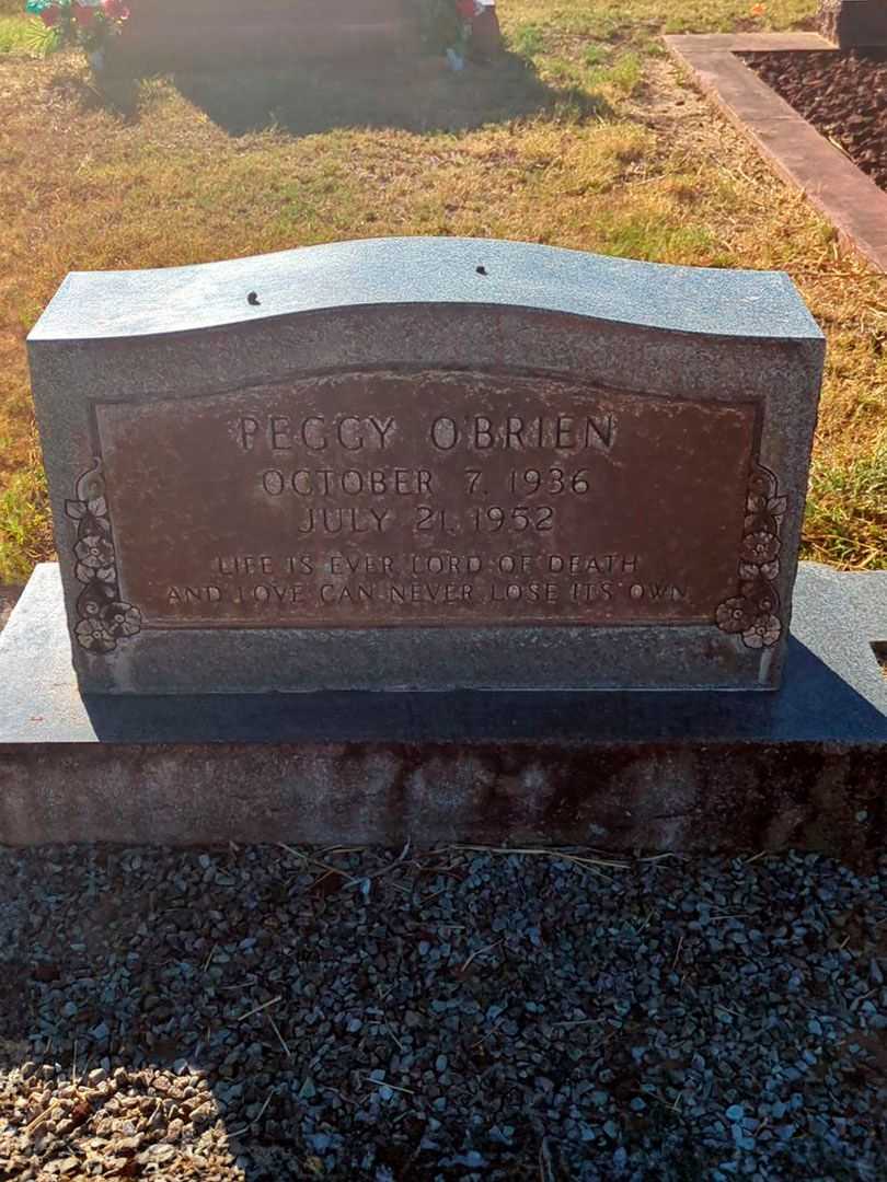 Peggy O'Brien's grave. Photo 1