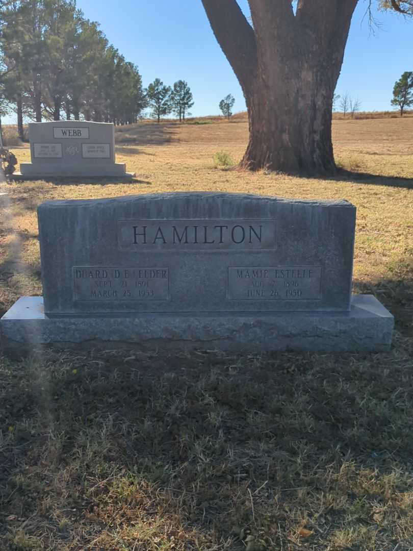 Duard Elder "D. E." Hamilton's grave. Photo 2