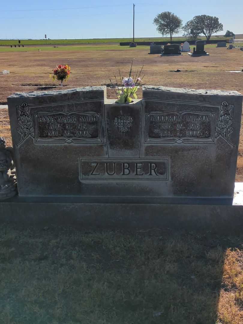 Woodrow Wilson Zuber's grave. Photo 1