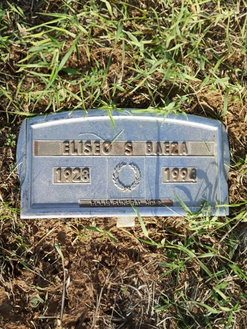 Eliseo S. Baeza's grave. Photo 1