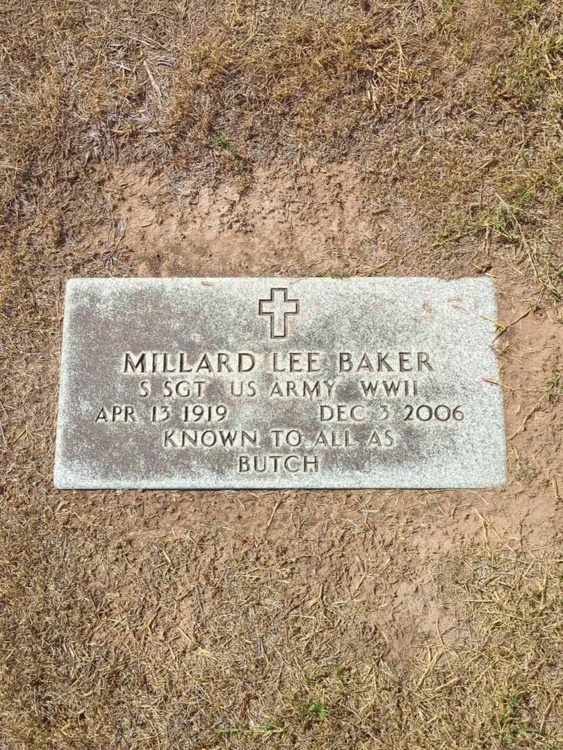 Millard Lee "Butch" Baker's grave. Photo 3