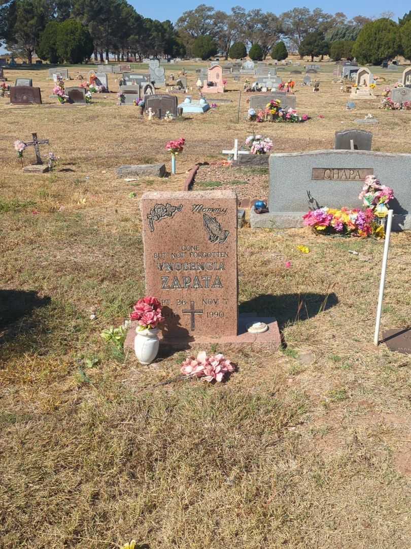 Ynosencia Zapata's grave. Photo 2