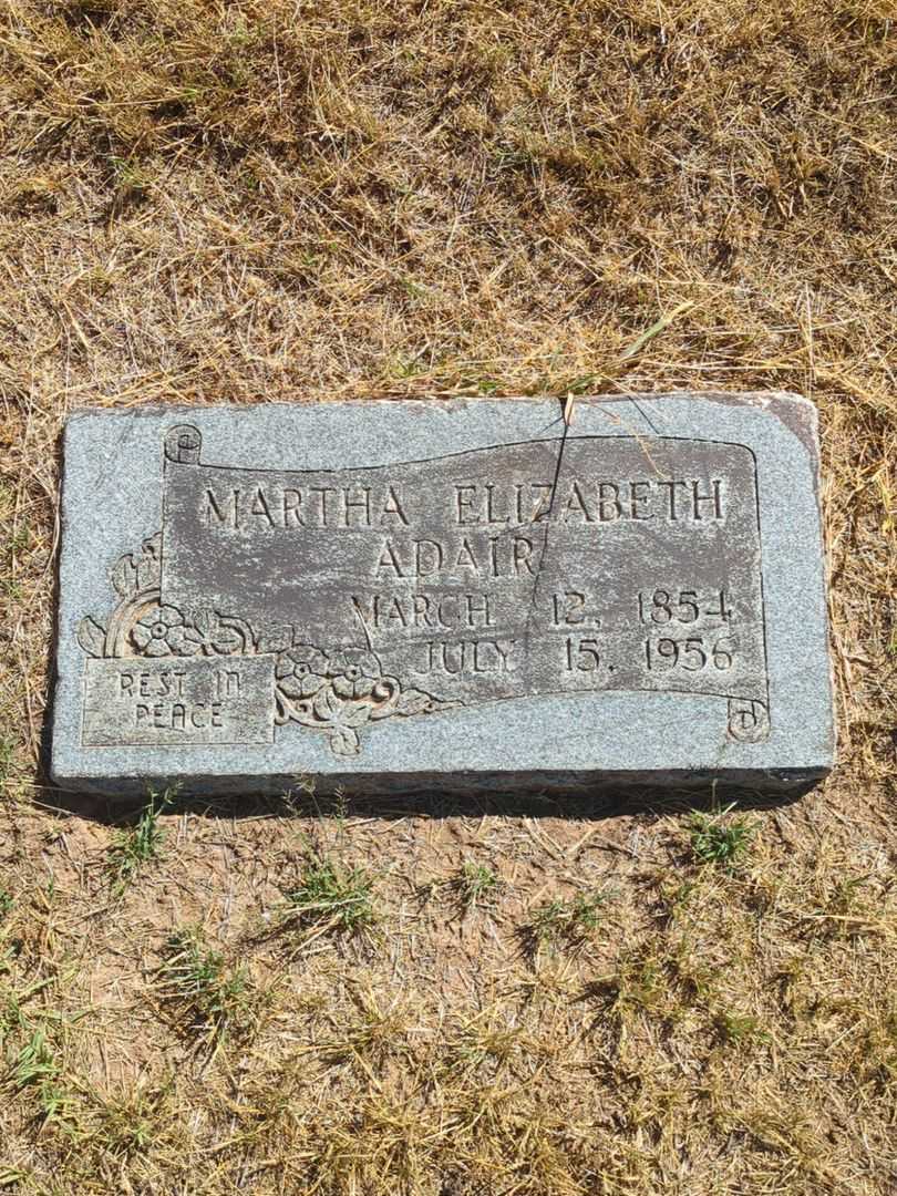 Martha Elizabeth Adair's grave. Photo 1