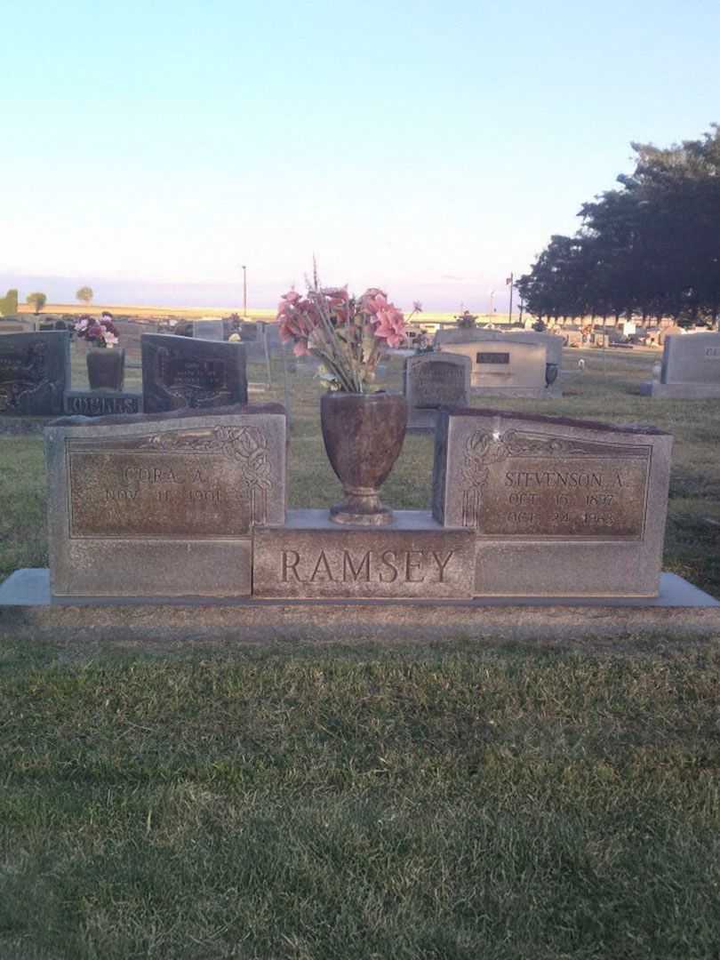 Cora A. Ramsey's grave. Photo 1