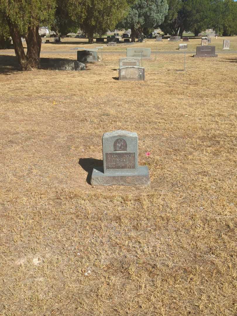 Mary Jane O'Neal's grave. Photo 1
