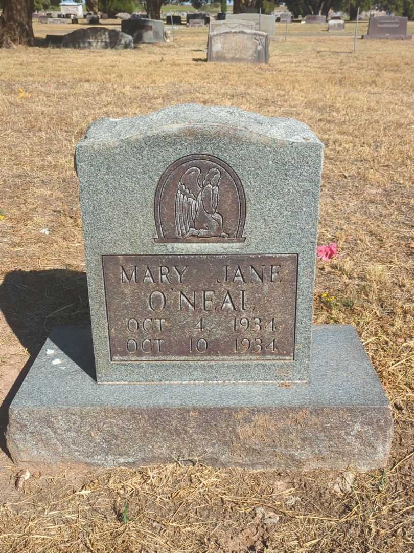 Mary Jane O'Neal's grave. Photo 2