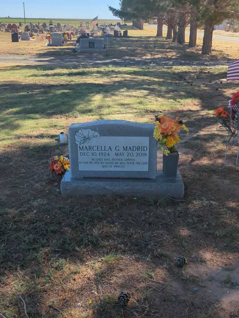 Marcella G. Madrid's grave. Photo 1