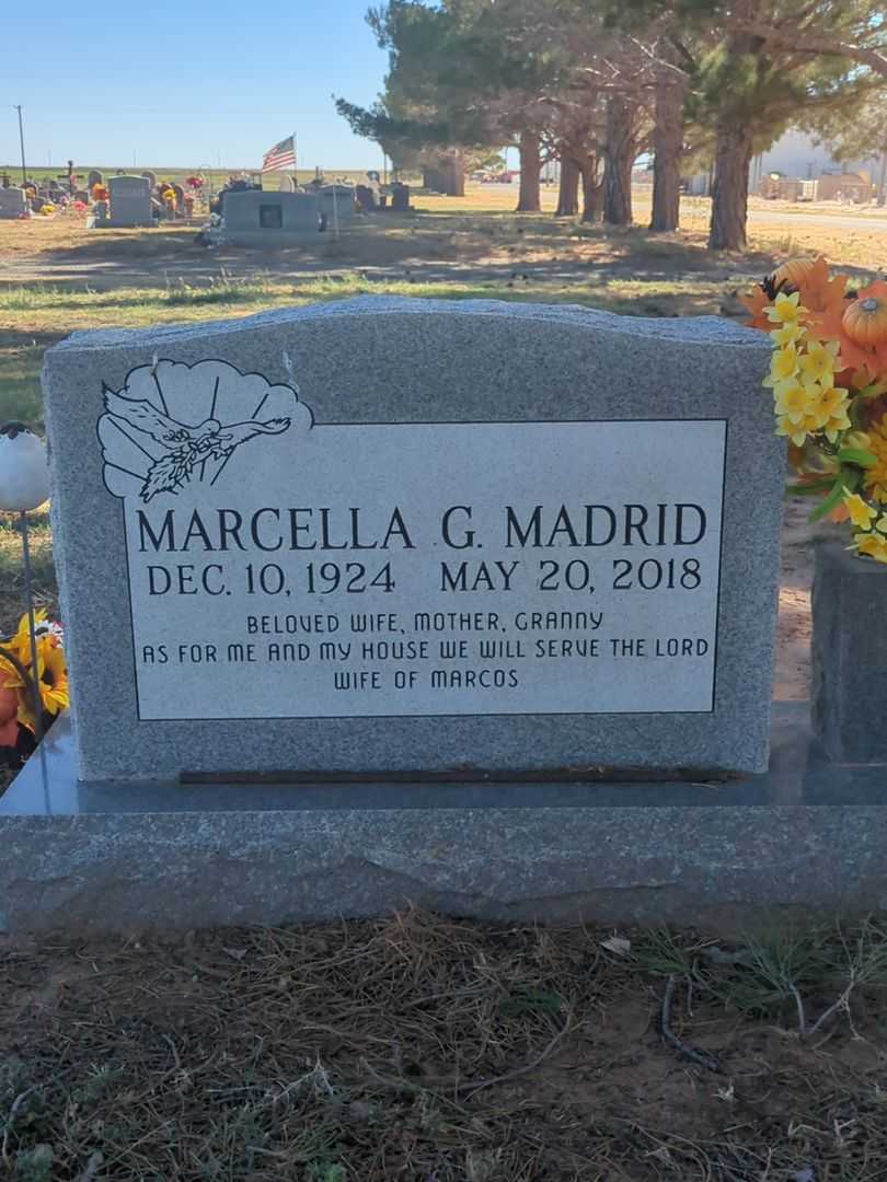 Marcella G. Madrid's grave. Photo 2