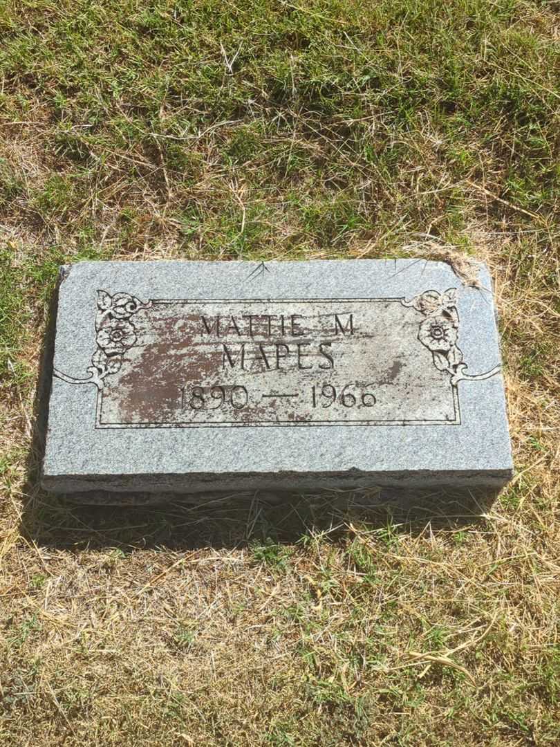 Mattie M. Mapes's grave. Photo 1