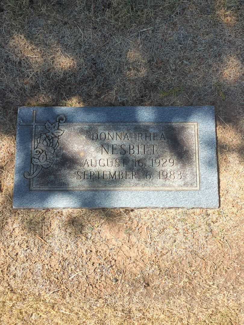 Donna Rhea Nesbitt's grave. Photo 3