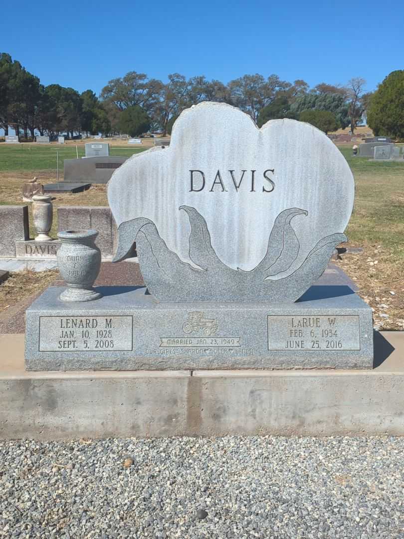 Lenard M. Davis's grave. Photo 2