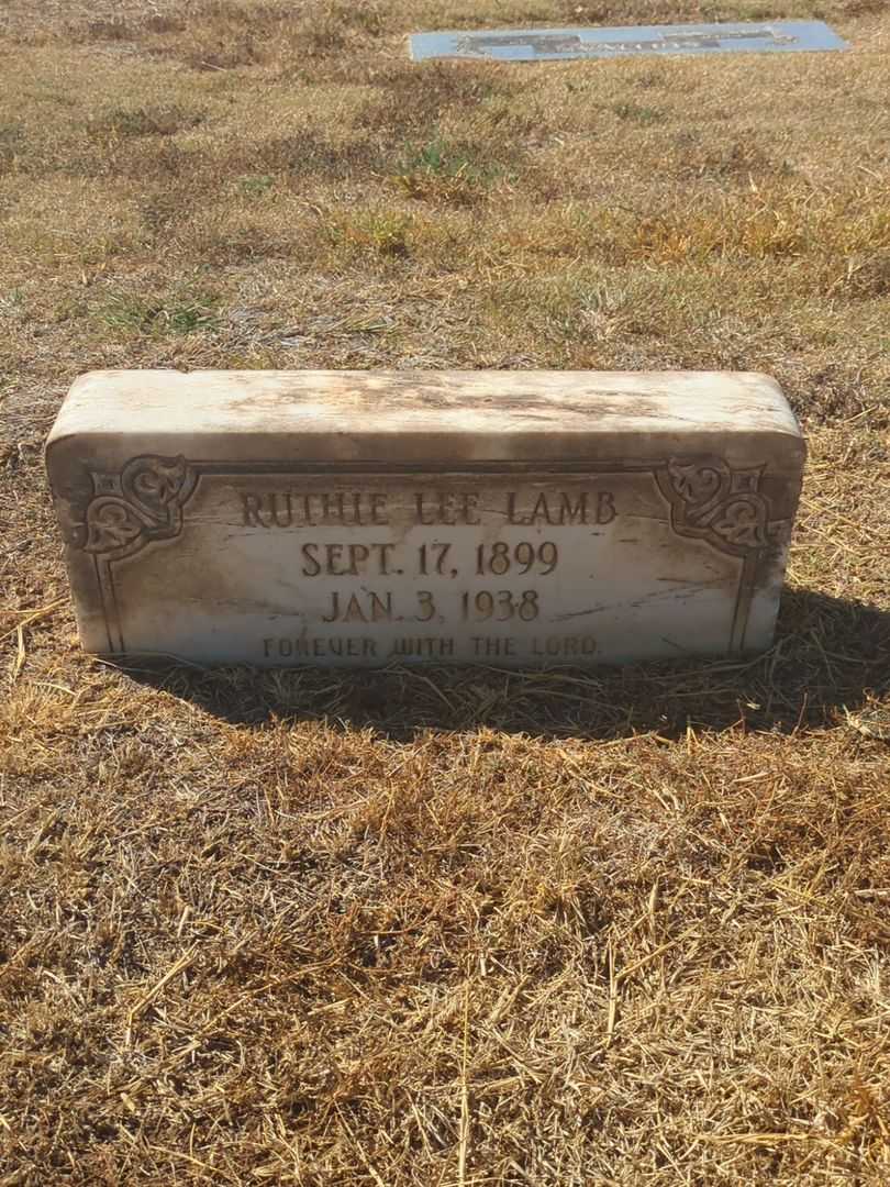 Ruthie Lee Lamb's grave. Photo 2