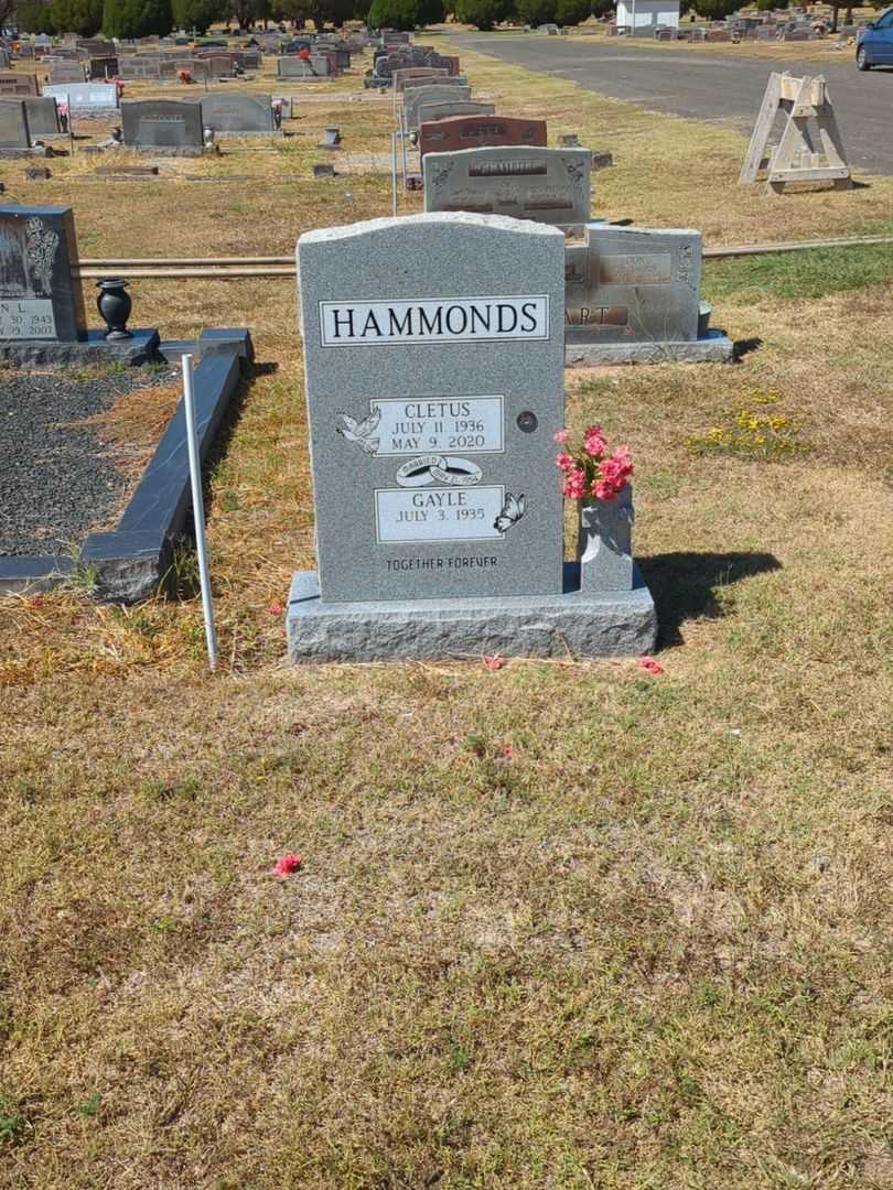 Cletus D. Hammonds's grave. Photo 2