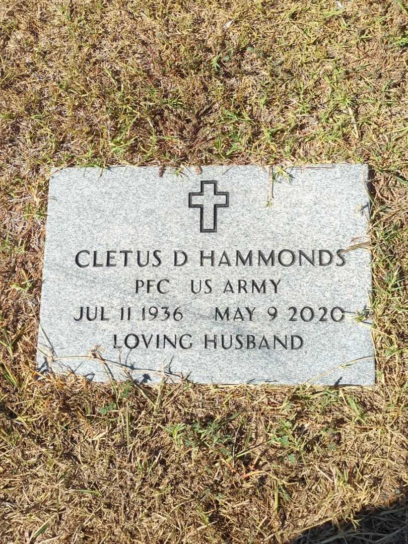 Cletus D. Hammonds's grave. Photo 4