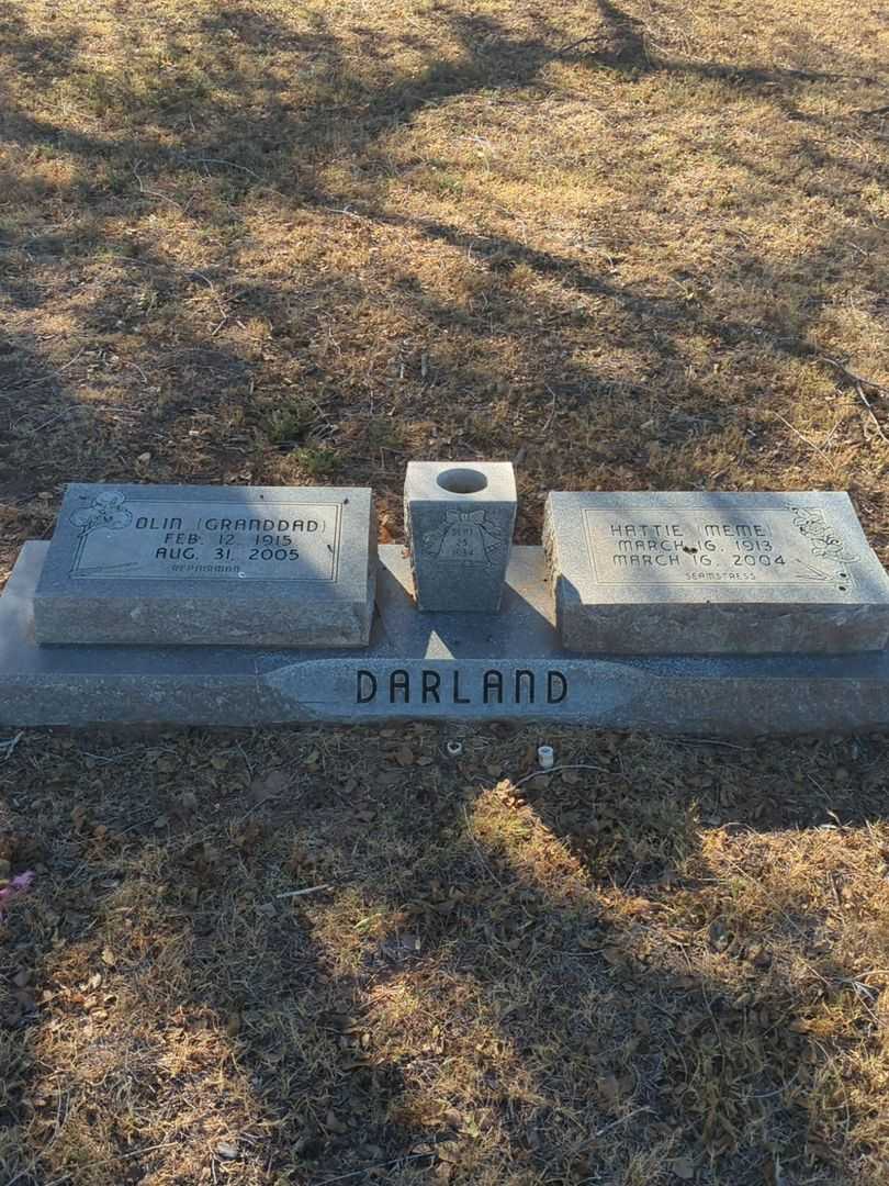 Hattie Catherine Darland's grave. Photo 2
