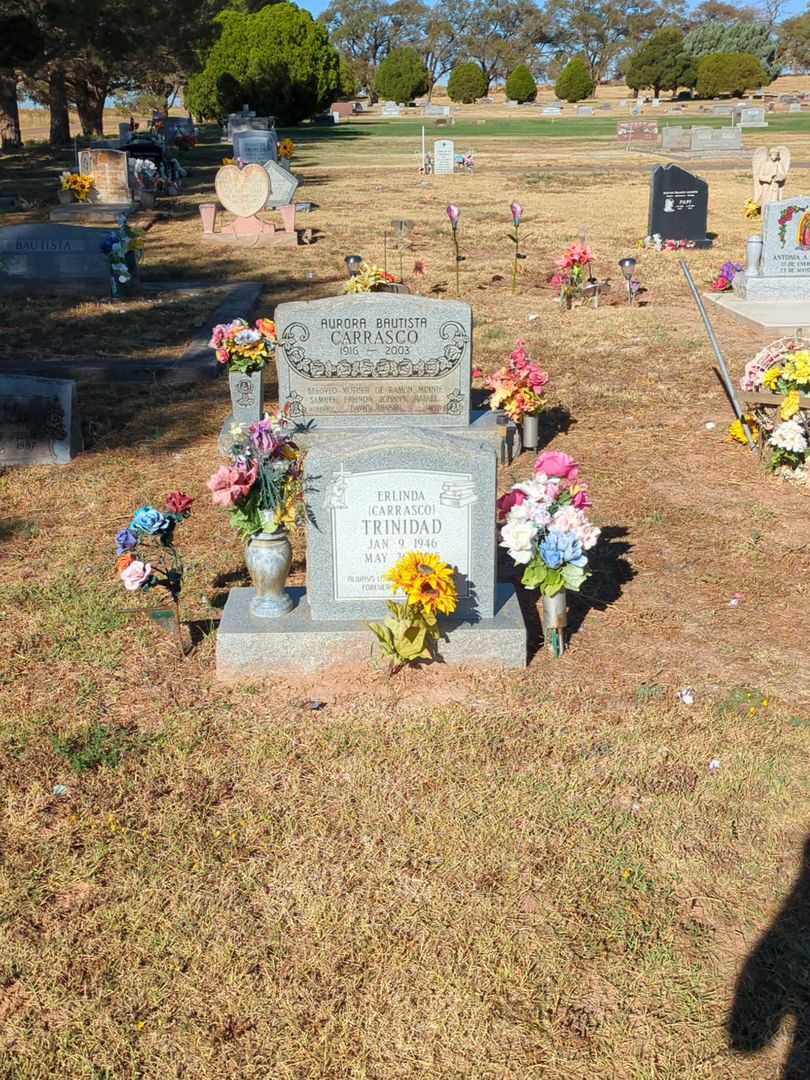 Erlinda Carrasco Trinidad's grave. Photo 2