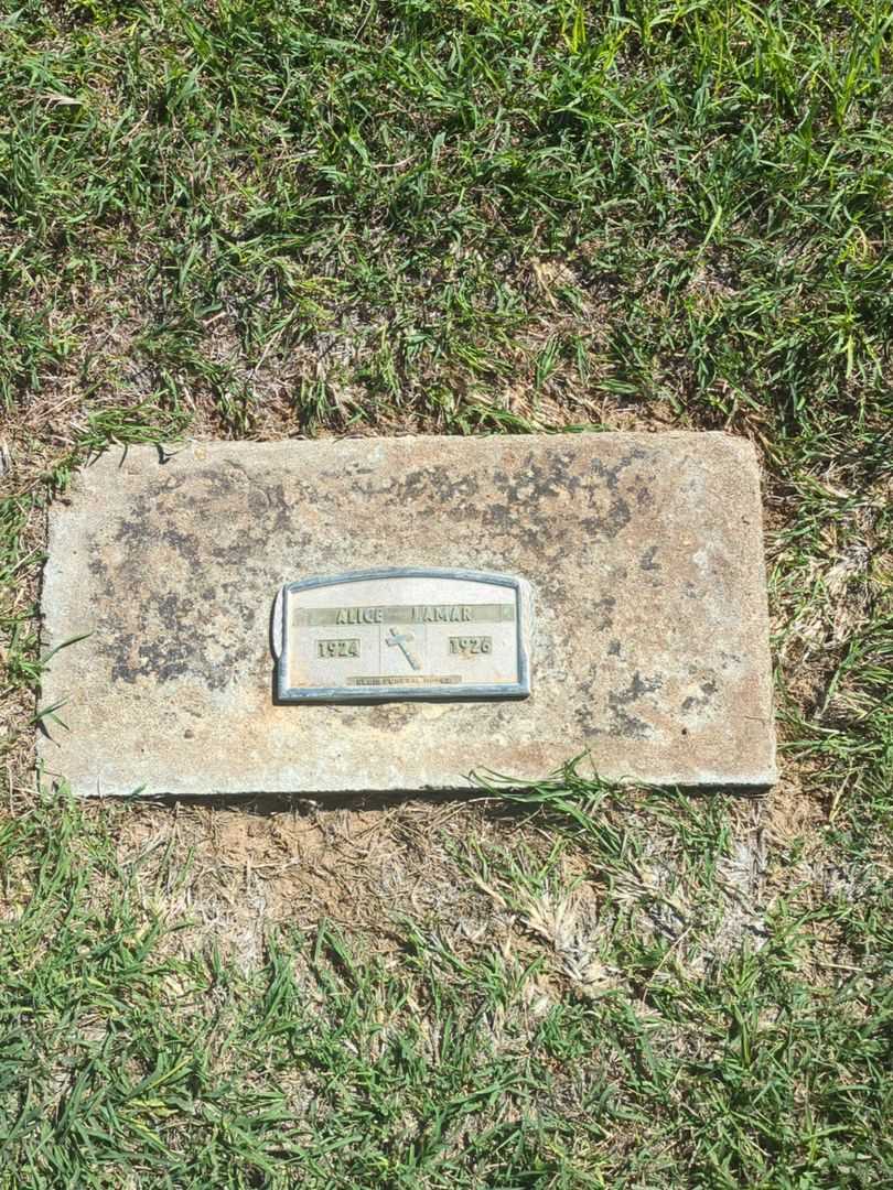 Alice Lamar's grave. Photo 2
