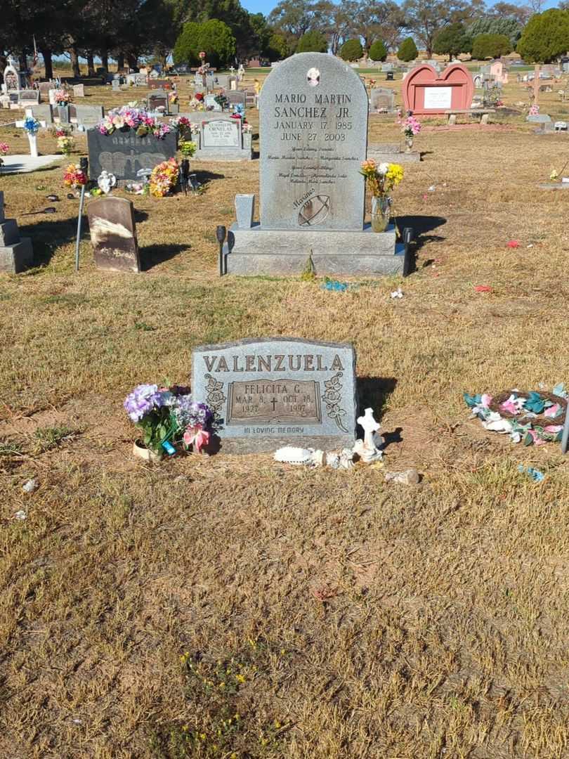Felicita G. Valenzuela's grave. Photo 2