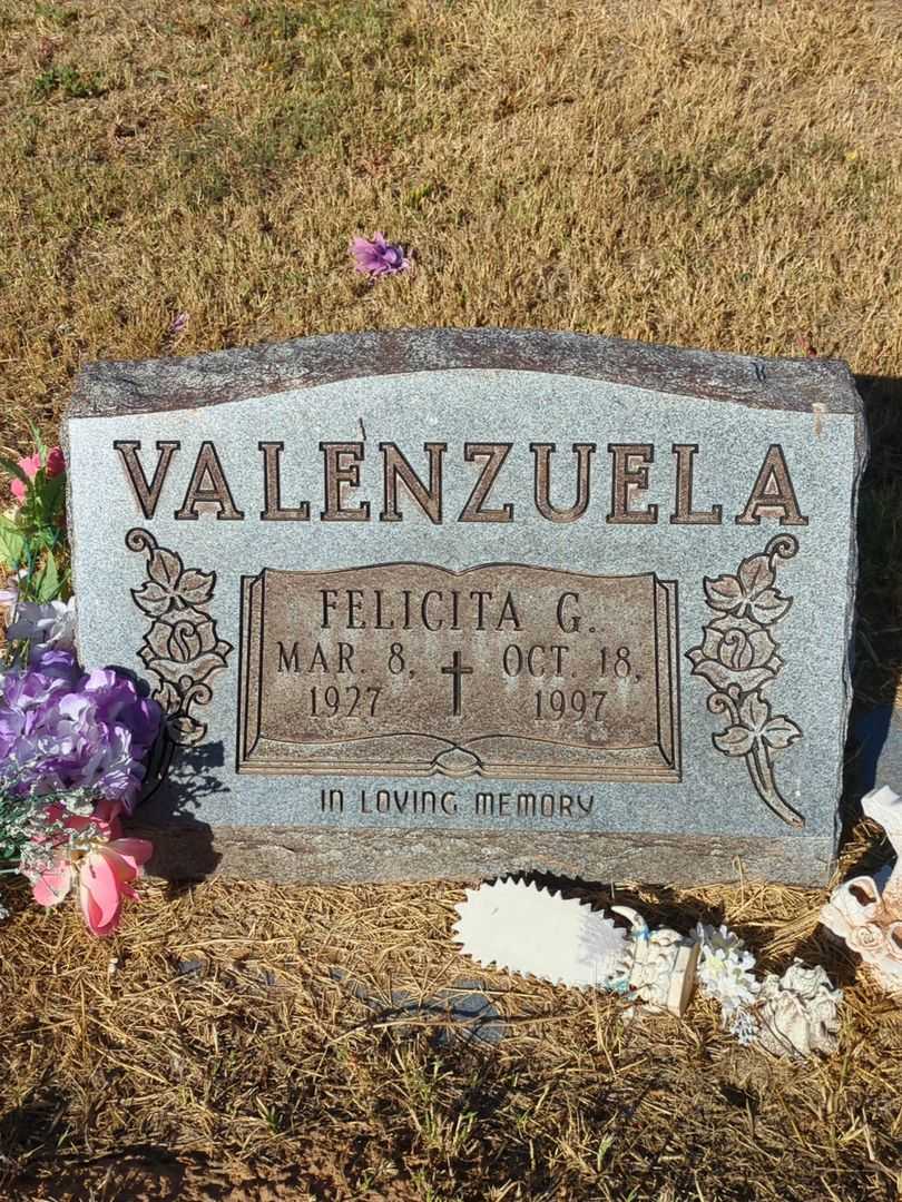 Felicita G. Valenzuela's grave. Photo 1