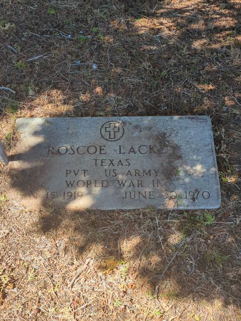 Roscoe Lackey's grave. Photo 2