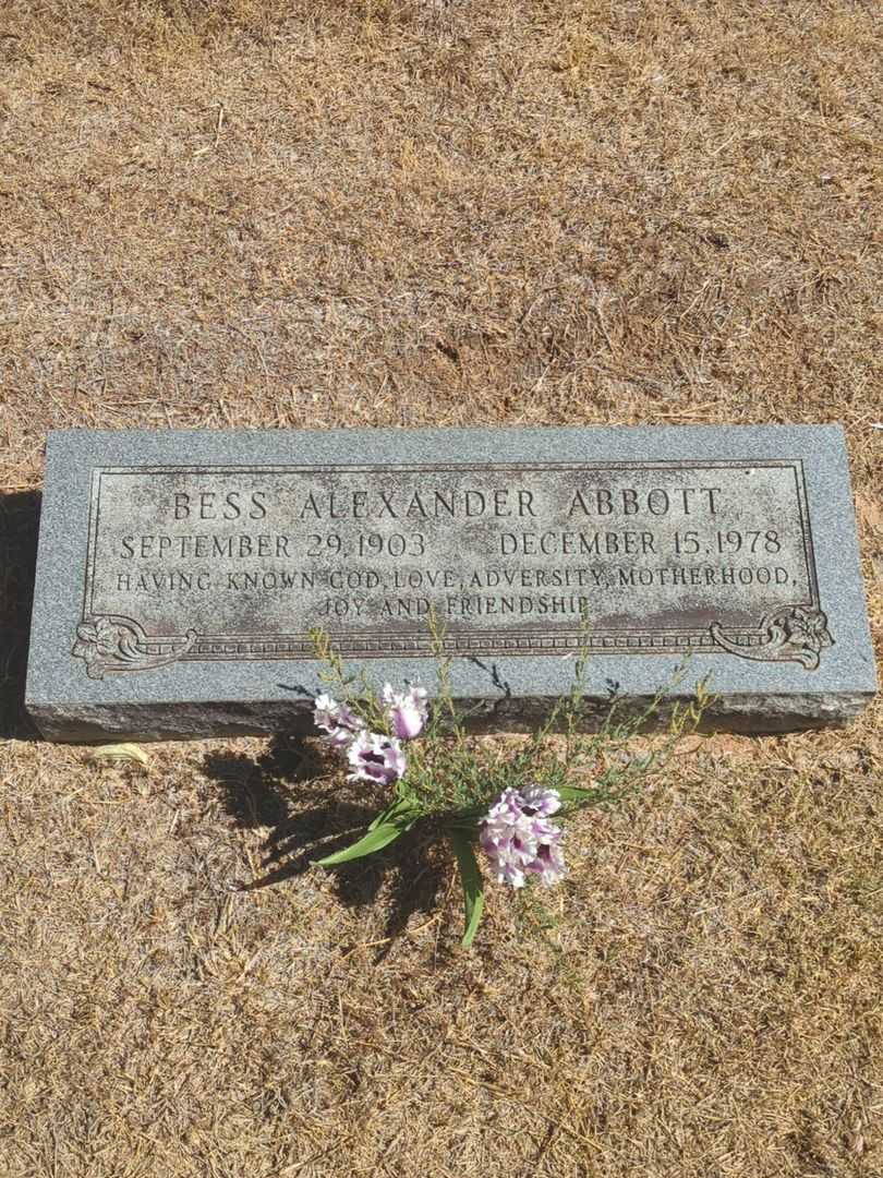 Bess Alexander Abbott's grave. Photo 2